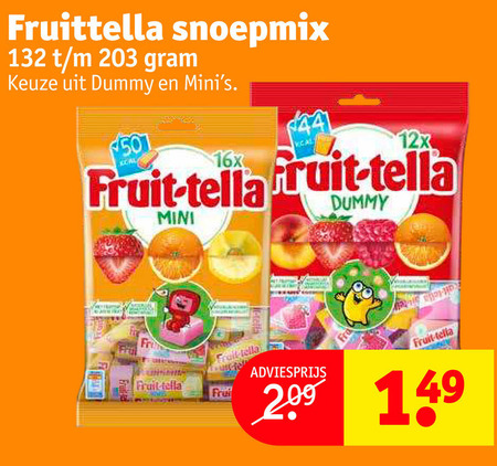 Fruit-Tella   snoep folder aanbieding bij  Kruidvat - details