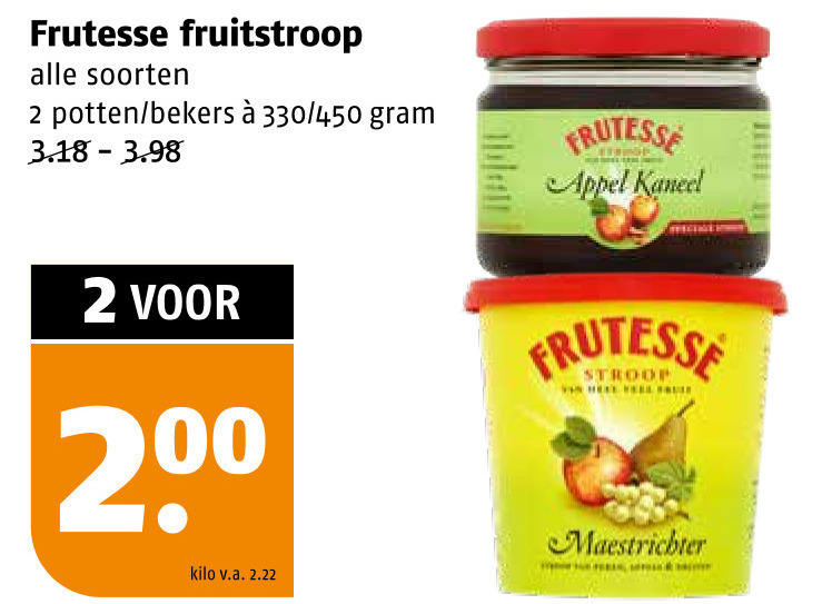 Frutesse   appelstroop folder aanbieding bij  Poiesz - details