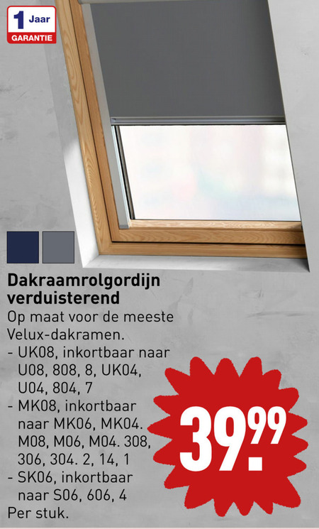 schuif Gewoon overlopen Twisted dakraamgordijn folder aanbieding bij Aldi - details