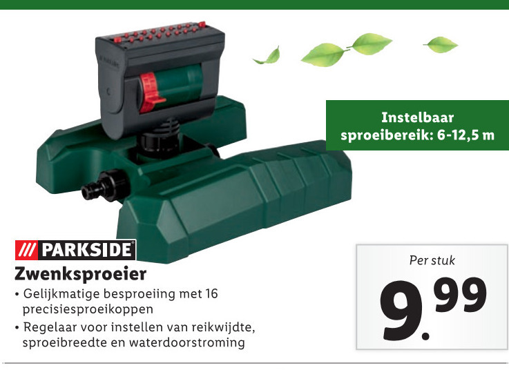 kleding stof Zonnebrand hoog zwenksproeier folder aanbieding bij Lidl - details