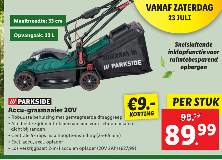 Portaal Mannelijkheid relais Parkside elektrische grasmaaier folder aanbieding bij Lidl - details