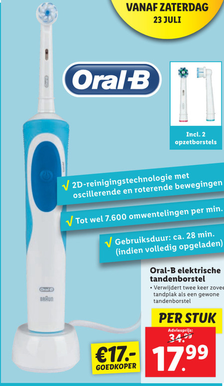 Braun Oral-B Electrische Tandenborstel Folder Aanbieding Bij Lidl - Details