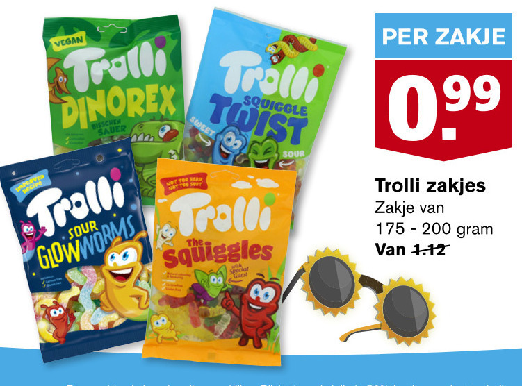 Trolli   snoep folder aanbieding bij  Hoogvliet - details