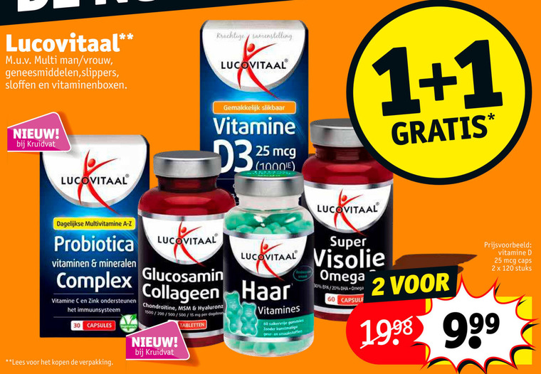 Ligatie Ideaal Zonnebrand Lucovitaal multivitaminen folder aanbieding bij Kruidvat - details