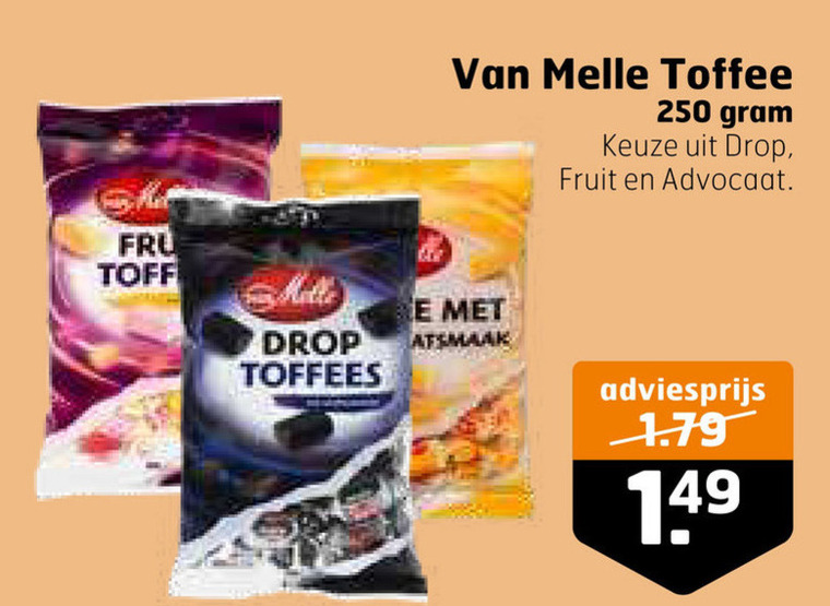 Van Melle   toffees folder aanbieding bij  Trekpleister - details