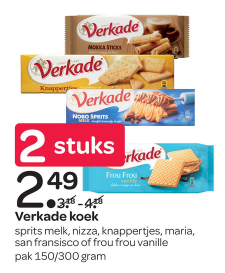 Verkade   biscuits folder aanbieding bij  Spar - details