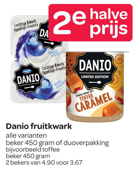 Danone Danio   kwark folder aanbieding bij  Spar - details