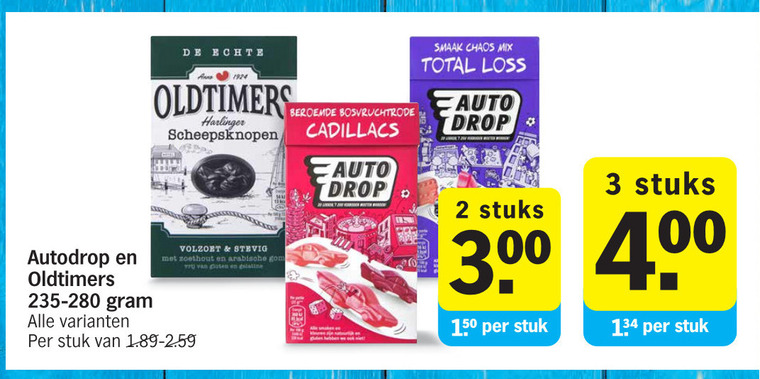 Autodrop drop, snoep folder aanbieding bij Albert Heijn - details