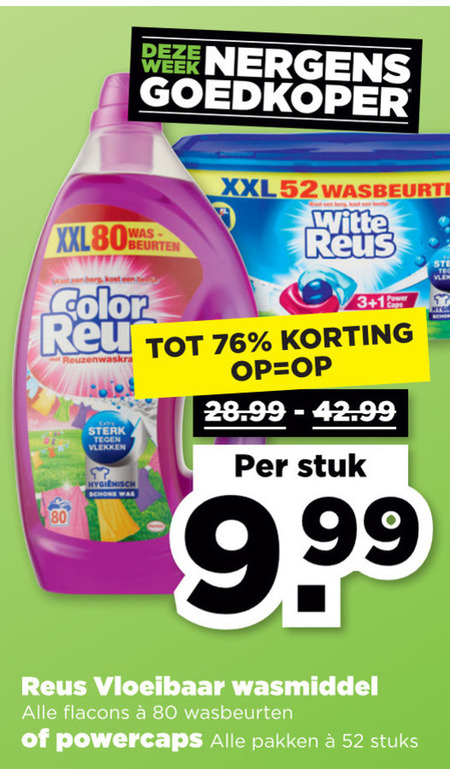 Color Reus   wasmiddel folder aanbieding bij  Plus - details