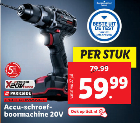 Perth Authenticatie Trappenhuis accuboormachine folder aanbieding bij Lidl - details