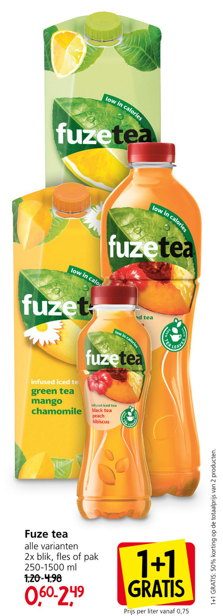 Fuze Tea   ice tea folder aanbieding bij  Jan Linders - details