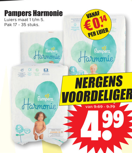 Ass saai Oorzaak Pampers luiers folder aanbieding bij Dirk - details