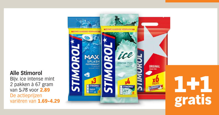 Stimorol   kauwgom folder aanbieding bij  Albert Heijn - details