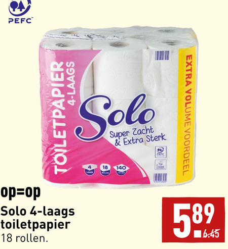 Solo   toiletpapier folder aanbieding bij  Aldi - details