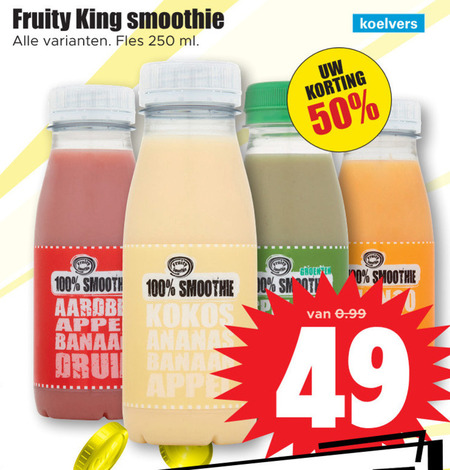 Fruity King   fruitsmoothie folder aanbieding bij  Dirk - details