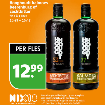 Hooghoudt   kruidenbitter, berenburg folder aanbieding bij  Poiesz - details