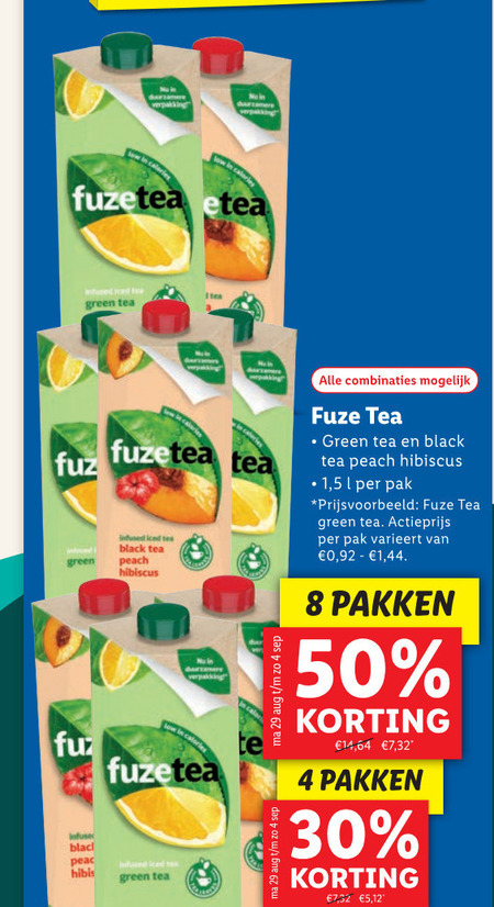 Fuze Tea   ice tea folder aanbieding bij  Lidl - details