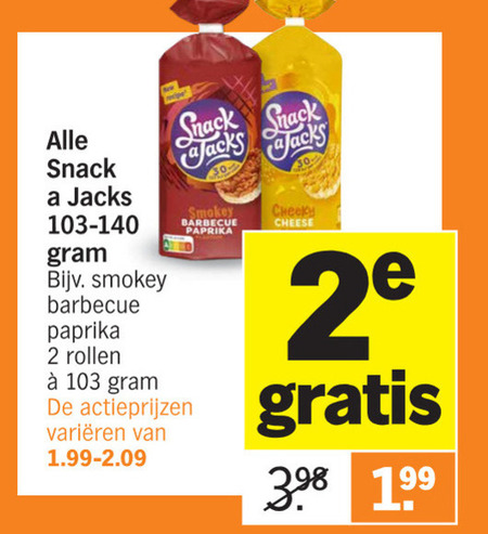 Snack a Jacks   rijstwafels folder aanbieding bij  Albert Heijn - details