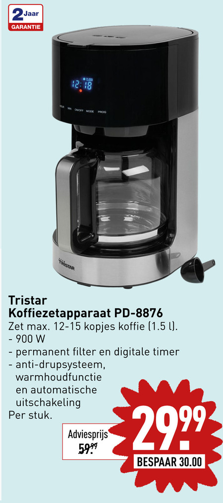 Ideaal Meyella Afzonderlijk Tristar koffiezetapparaat folder aanbieding bij Aldi - details