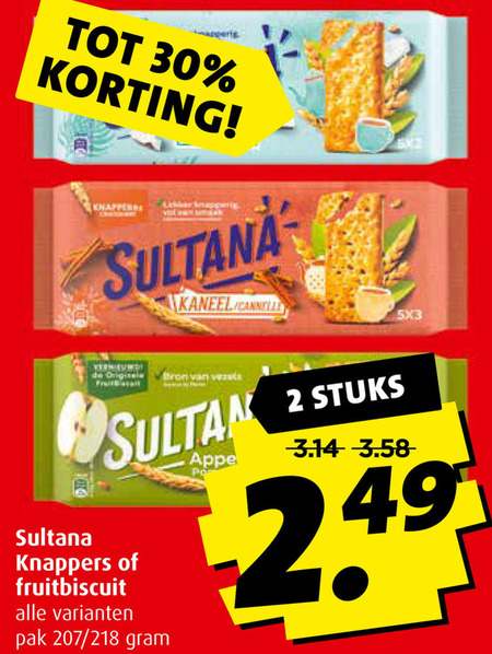 Sultana   fruitbiscuit folder aanbieding bij  Boni - details