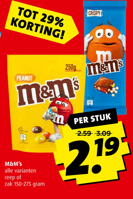 M en Ms   chocolade folder aanbieding bij  Boni - details