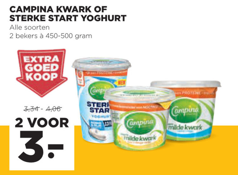 Campina   yoghurt, kwark folder aanbieding bij  Jumbo - details