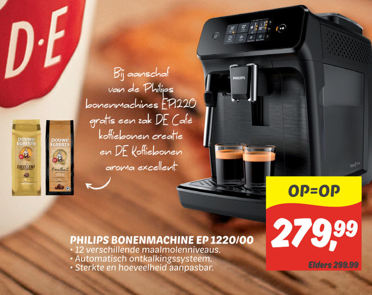 Mevrouw Morse code Vet Douwe Egberts espressoapparaat, koffiebonen folder aanbieding bij Dekamarkt  - details