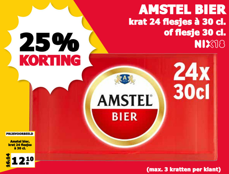 Amstel   krat bier folder aanbieding bij  MCD Supermarkt Basis - details