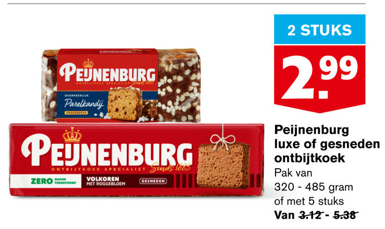 Peijnenburg   ontbijtkoek folder aanbieding bij  Hoogvliet - details