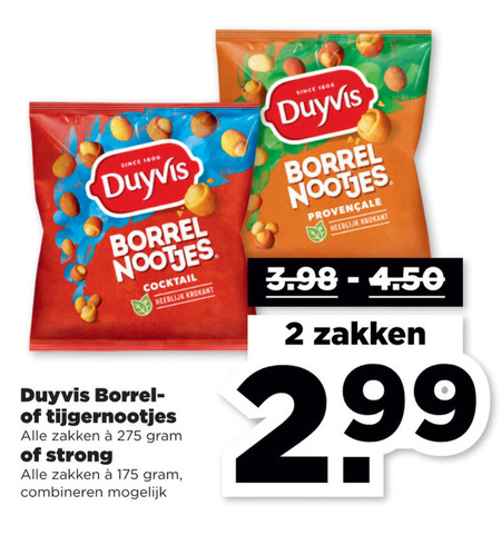 Duyvis   borrelnootjes folder aanbieding bij  Plus - details