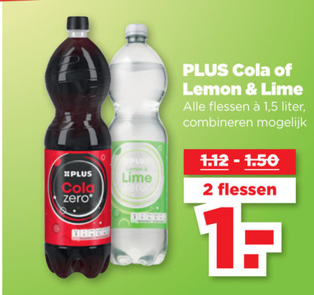 Plus Huismerk   frisdrank, cola folder aanbieding bij  Plus - details