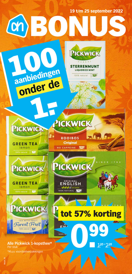 Pickwick   thee folder aanbieding bij  Albert Heijn - details