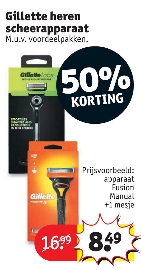 Gillette Heren Handscheerapparaat Folder Aanbieding Bij Kruidvat Details