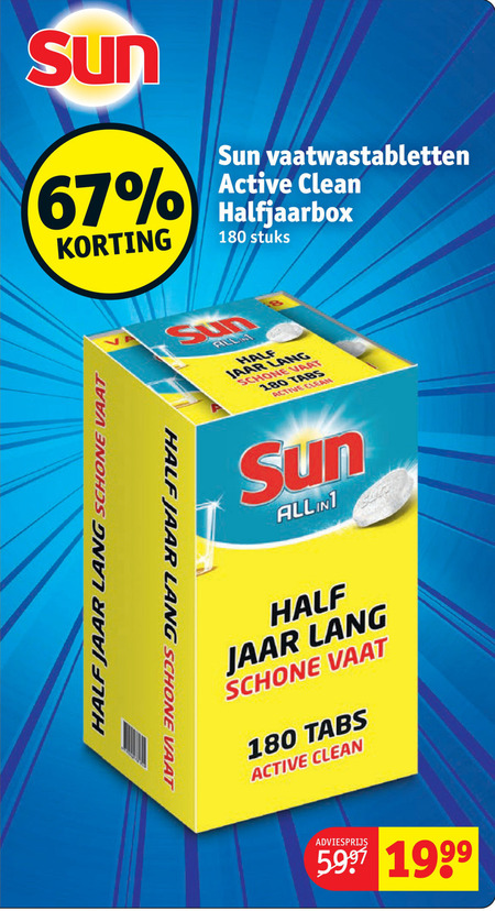 Sun   vaatwasmiddel folder aanbieding bij  Kruidvat - details