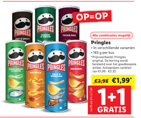 Pringles   chips folder aanbieding bij  Lidl - details