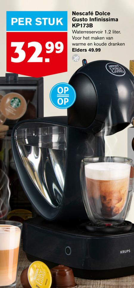 organiseren residentie bed Krups dolce gusto apparaat folder aanbieding bij Hoogvliet - details