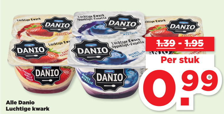 Danone Danio   kwark folder aanbieding bij  Plus - details