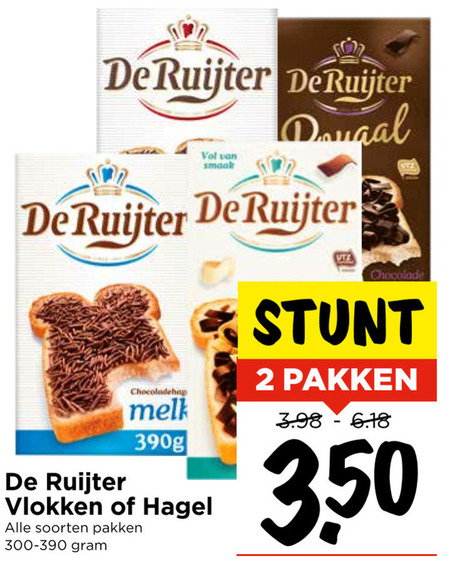 De Ruijter hagelslag, boterhamvlokken folder aanbieding bij Vomar - details