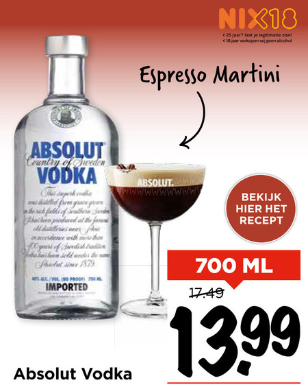 Absolut   wodka folder aanbieding bij  Vomar - details