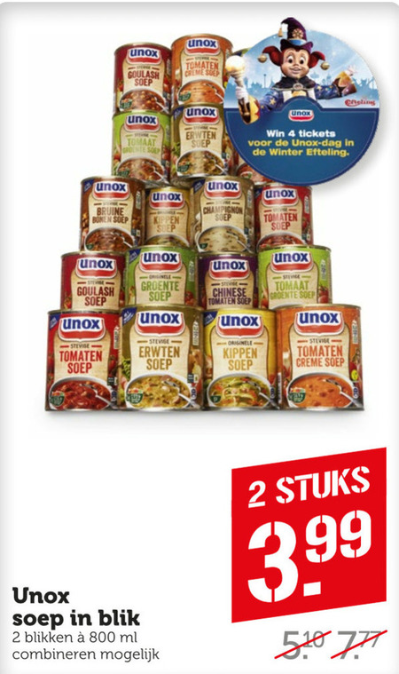 Unox   soep folder aanbieding bij  Coop - details