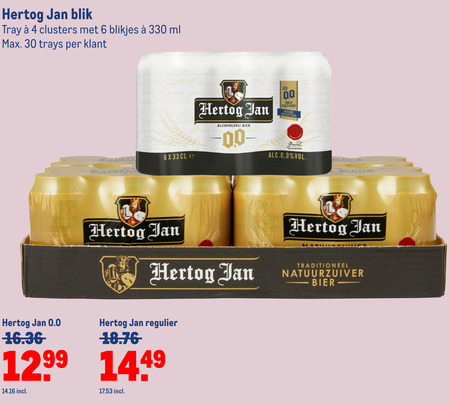 Zich verzetten tegen Meetbaar Aggregaat Hertog Jan blikje bier folder aanbieding bij Makro - details