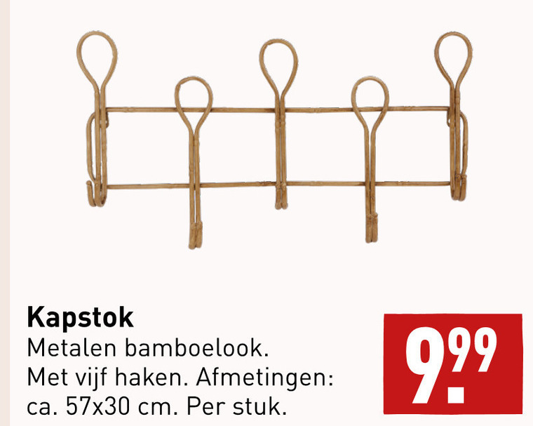 kapstok folder aanbieding bij Aldi details