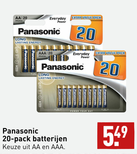 Panasonic   batterij folder aanbieding bij  Aldi - details