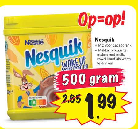 Nesquik   chocolademelk folder aanbieding bij  Lidl - details