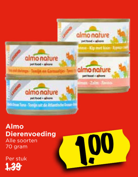 Absoluut haar Omgaan Almo Nature kattenvoer folder aanbieding bij Vomar - details