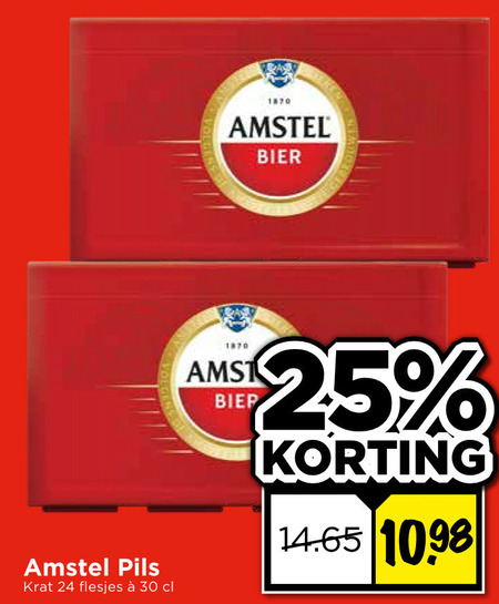 Amstel   krat bier folder aanbieding bij  Vomar - details