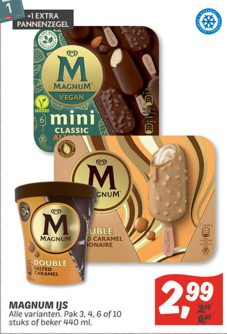 Magnum   ijsspecialiteit, ijslollies folder aanbieding bij  Dekamarkt - details