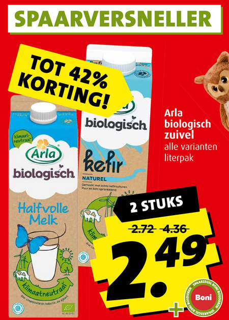 Arla   melk, yoghurt folder aanbieding bij  Boni - details