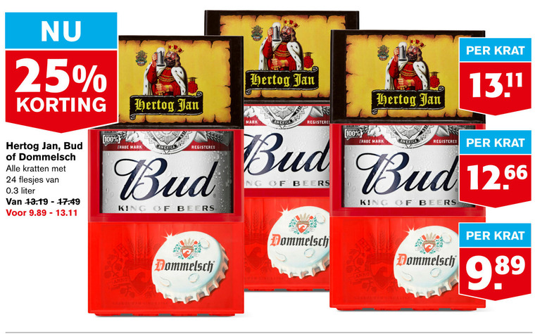 Hertog Jan   krat bier folder aanbieding bij  Hoogvliet - details