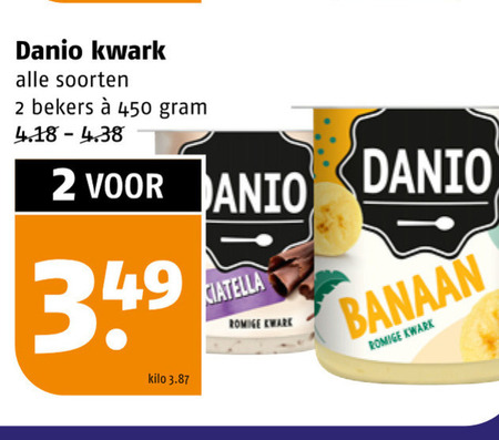 Danone Danio   kwark folder aanbieding bij  Poiesz - details